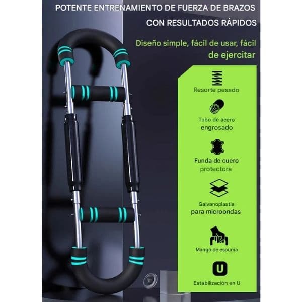 GorillaBar™  Barra Flexible para Entrenamiento de Brazos, Pecho y Espalda