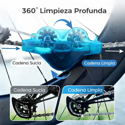 Limpiador de cadenas de bicicleta para remolques