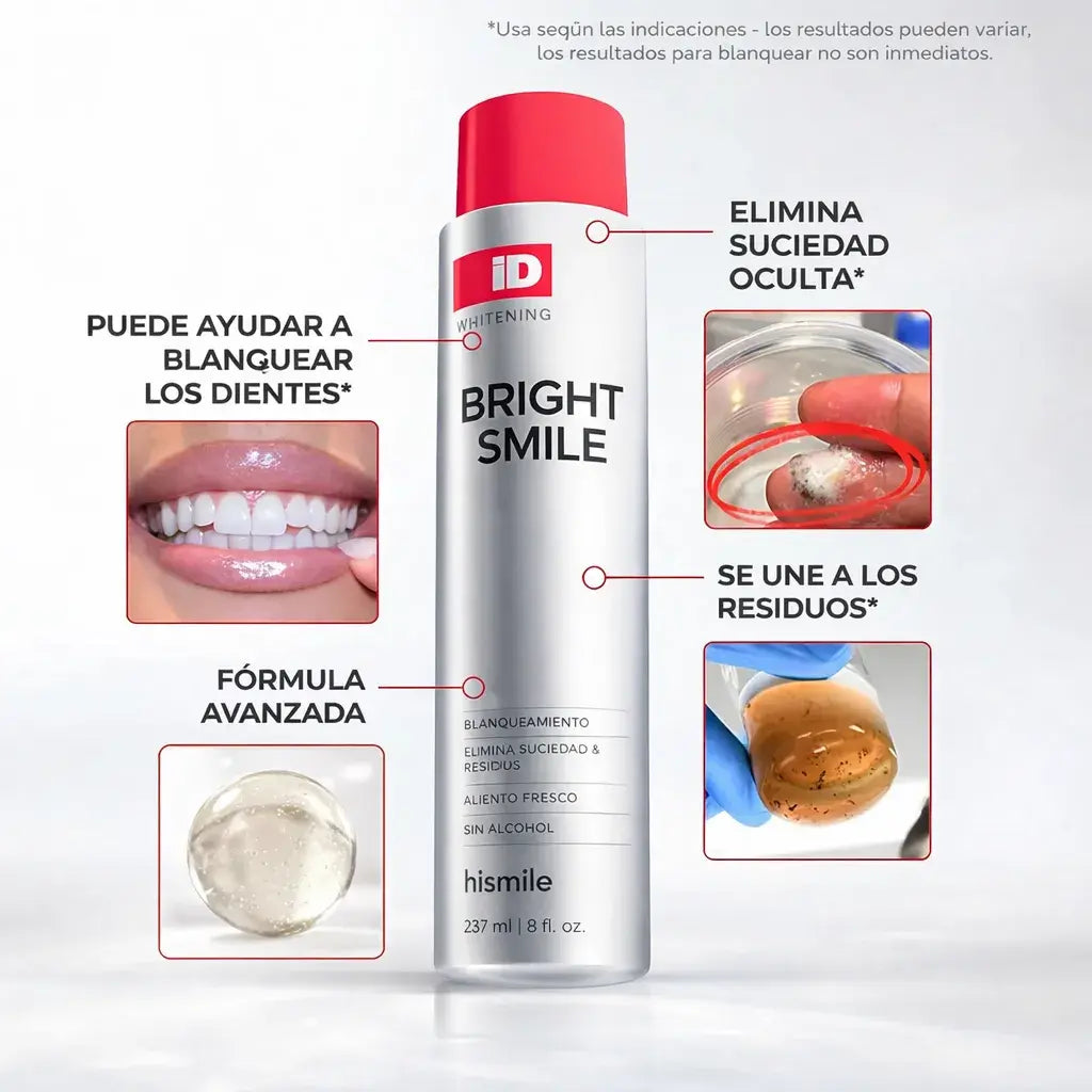 Bright Smile - Enjuague bucal blanqueador de manchas